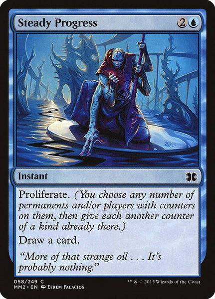 Steady Progress trading card from Modern Masters 2015 Steady Progress - Modern Masters 2015 Magic: The Gathering trading card