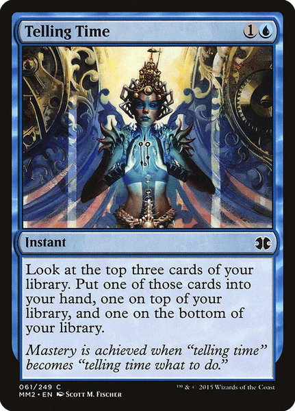Telling Time trading card from Modern Masters 2015 Telling Time - Modern Masters 2015 Magic: The Gathering trading card