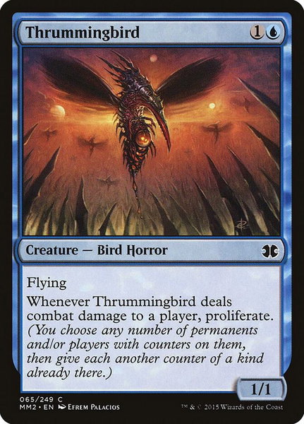 Thrummingbird trading card from Modern Masters 2015 Thrummingbird - Modern Masters 2015 Magic: The Gathering trading card