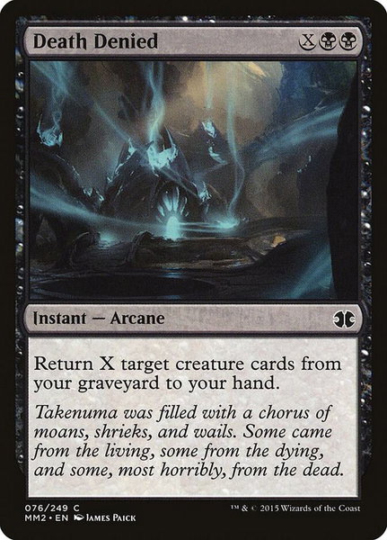 Death Denied trading card from Modern Masters 2015 Death Denied - Modern Masters 2015 Magic: The Gathering trading card