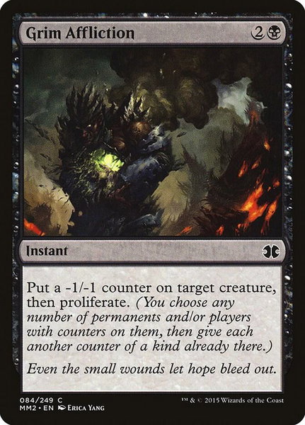 Grim Affliction - Modern Masters 2015 Magic: The Gathering trading card