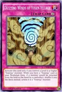 Dizzying Winds of Yosen Village - Crossed Souls YuGiOh trading card