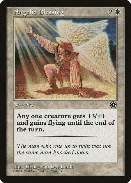 Angelic Blessing - Portal Second Age Magic: The Gathering trading card