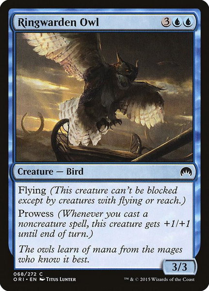 Ringwarden Owl trading card from Magic Origins Ringwarden Owl - Magic Origins Magic: The Gathering trading card