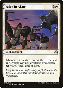 Valor in Akros - Magic Origins (ORI) #39 - Uncommon Magic: The Gathering Trading Card