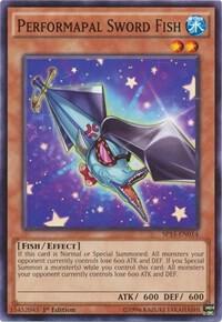 Performapal Sword Fish trading card from Star Pack ARC-V Performapal Sword Fish - Star Pack ARC-V YuGiOh trading card