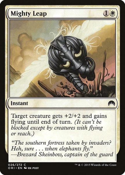 Mighty Leap trading card from Magic Origins Mighty Leap - Magic Origins Magic: The Gathering trading card