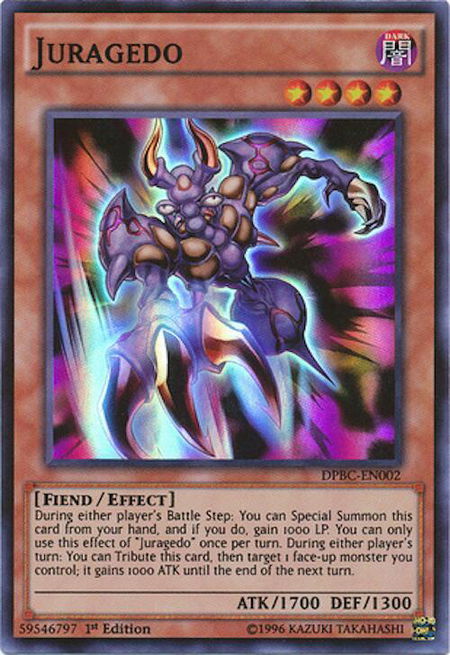 Juragedo trading card from Duelist Pack: Battle City Juragedo - Duelist Pack: Battle City YuGiOh trading card
