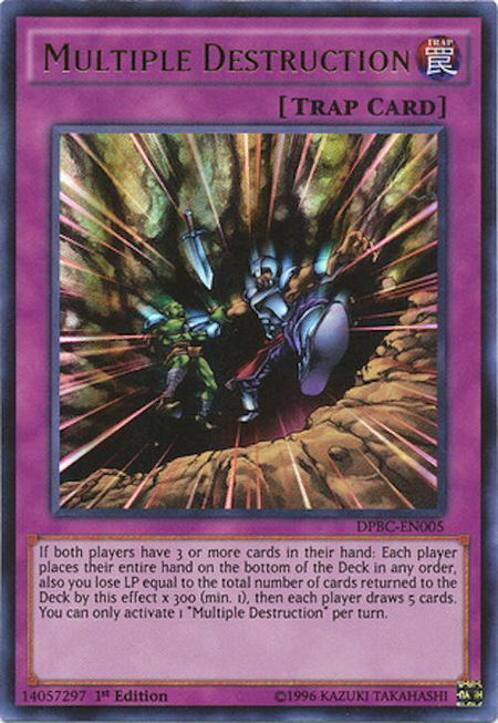 Multiple Destruction - Duelist Pack: Battle City YuGiOh trading card