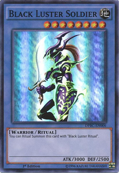 Black Luster Soldier trading card from Duelist Pack: Battle City Black Luster Soldier - Duelist Pack: Battle City YuGiOh trading card