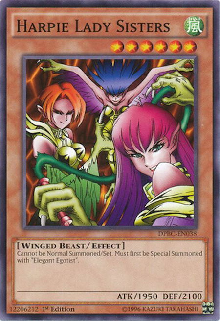 Harpie Lady Sisters - Duelist Pack: Battle City YuGiOh trading card