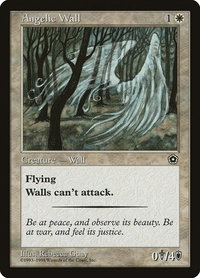 Angelic Wall - Portal Second Age (P02) #10 - Common Magic: The Gathering Trading Card