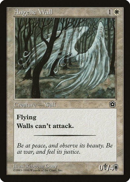 Angelic Wall trading card from Portal Second Age Angelic Wall - Portal Second Age Magic: The Gathering trading card